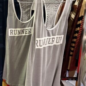 Lululemon Tank Bundle 2 pc runner up size m Gray Women's Tank Tops